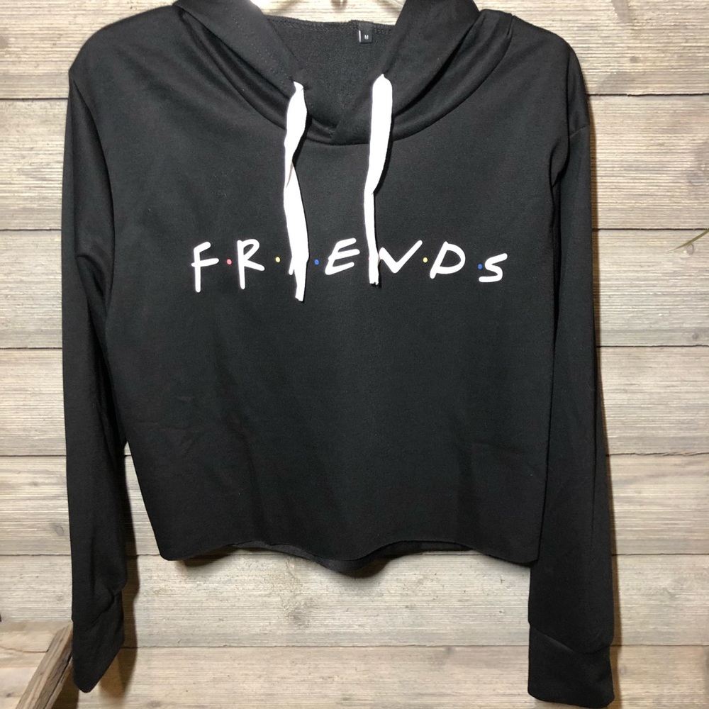 NWT FRIENDS CROPPED HOODIE
